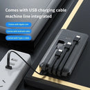 Power Bank 20000mAh com 4 Cabos Embutidos